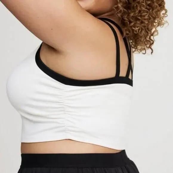Torrid Performance Core Longline Active Bra Tank White/Black 4X NWT - Picture 5 of 10